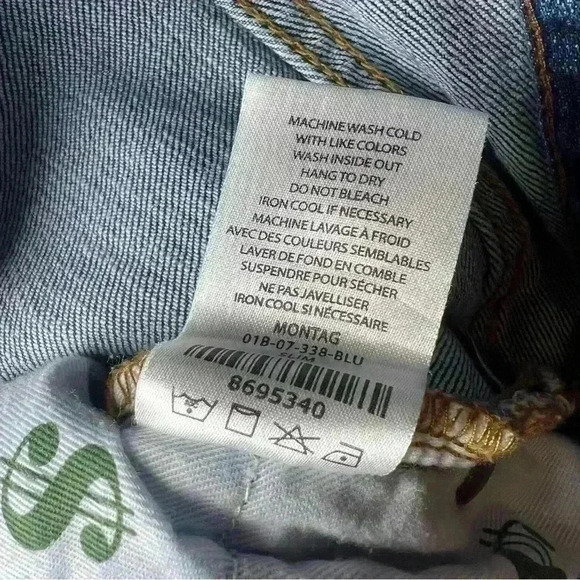 Five Four Men’s Blue Denim Montag Slim Straight Leg Denim Jeans Size 34 - Picture 15 of 16